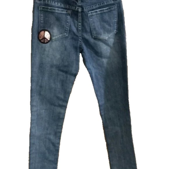 Girls Jeans Studio V Jeans Vigoss size 14 denim boho peace - Picture 4 of 6
